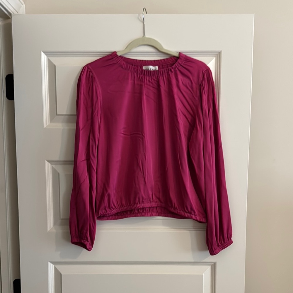 Cloth & Stone Pink  Long Sleeve Blouse